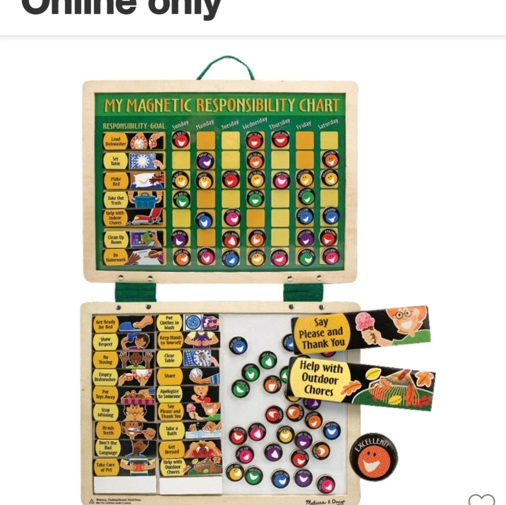 Melissa & Doug - My Responsibility Calendar wooden board for children